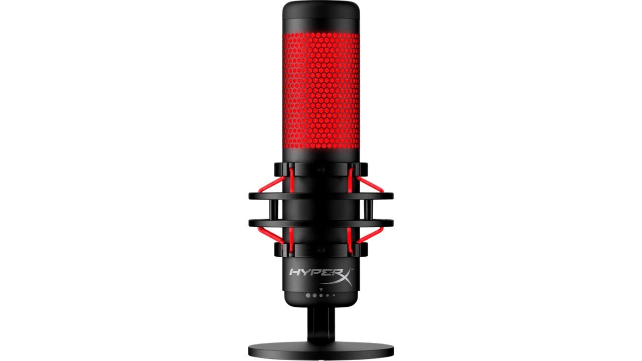 HyperX QuadCast - USB Microphone (Black-Red) - Red Lighting